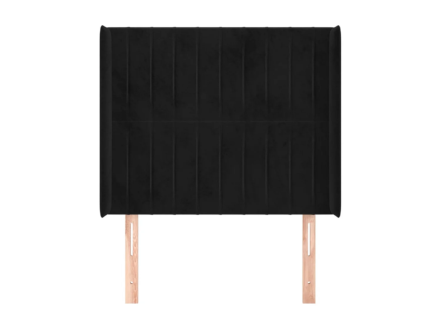 Tête de lit avec oreilles Noir 83x16x118/128 cm Velours POI75303 BonneVie Meuble