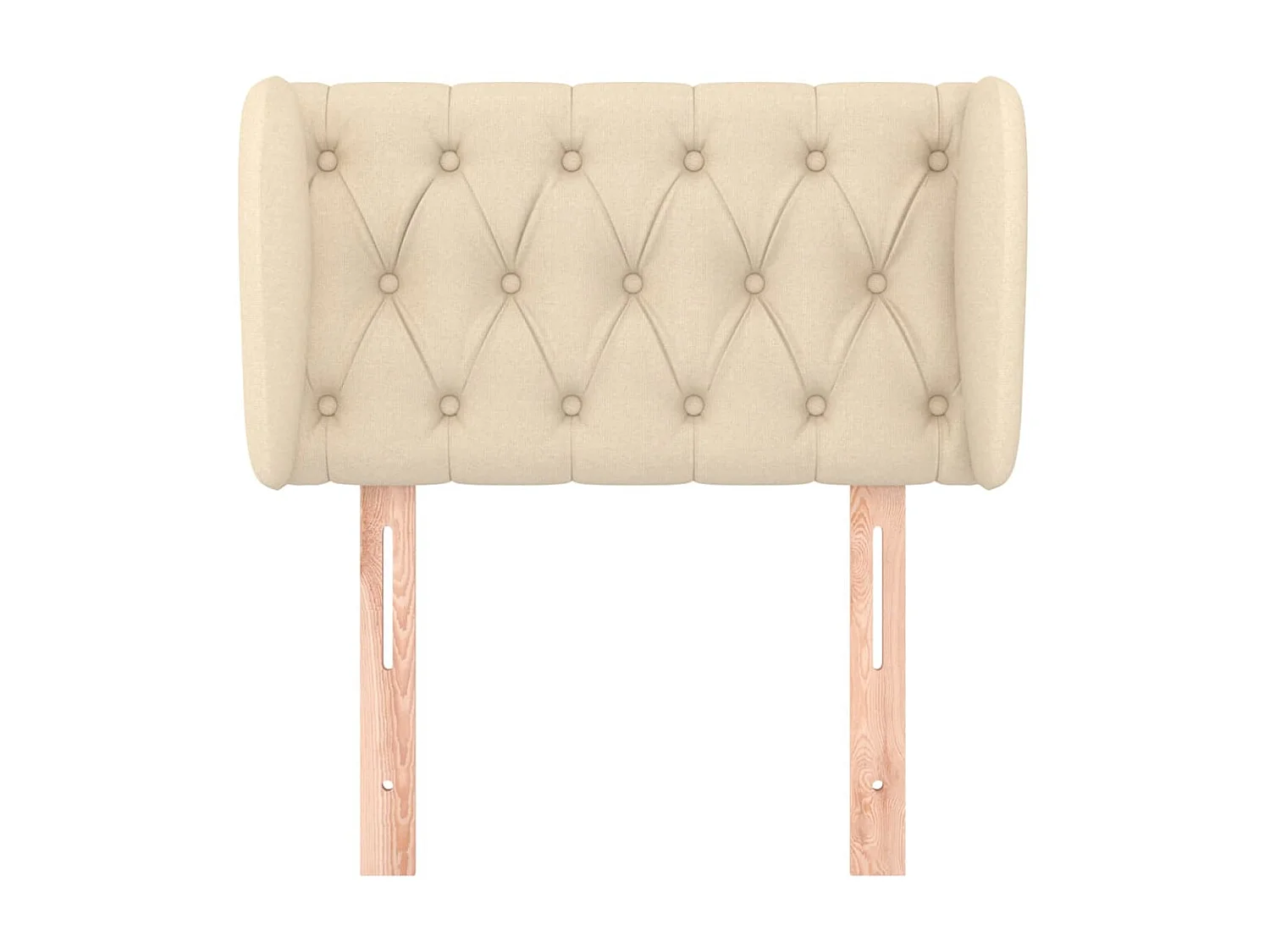 Tête de lit avec oreilles Crème 83x23x78/88 cm Tissu POI25884 BonneVie Meuble