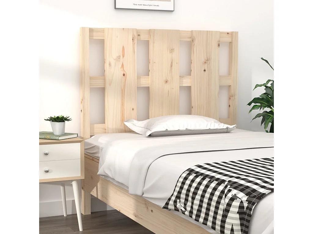 Cabecero de cama madera maciza de pino 105,5x4x100 cm ES56106