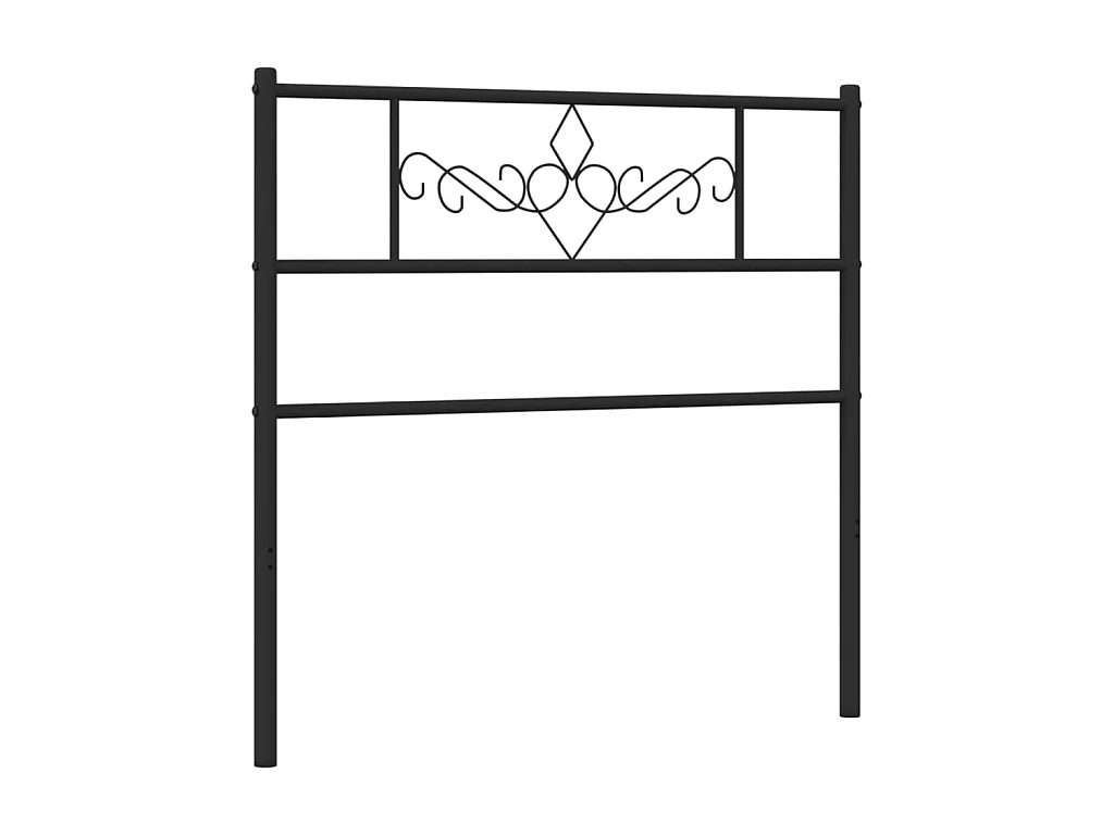 Tête de lit métal noir 107 cm POI68895 BonneVie Meuble