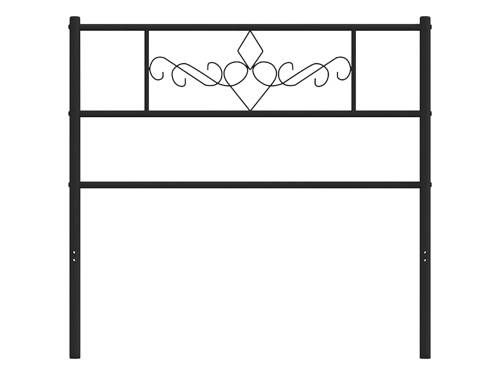 Tête de lit métal noir 107 cm POI68895 BonneVie Meuble