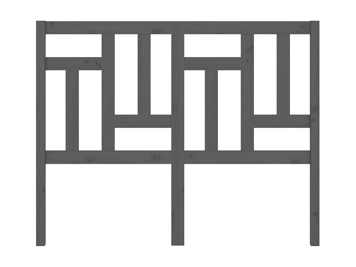 Tête de lit Gris 125,5x4x100 cm Bois massif de pin POI43093 BonneVie Meuble