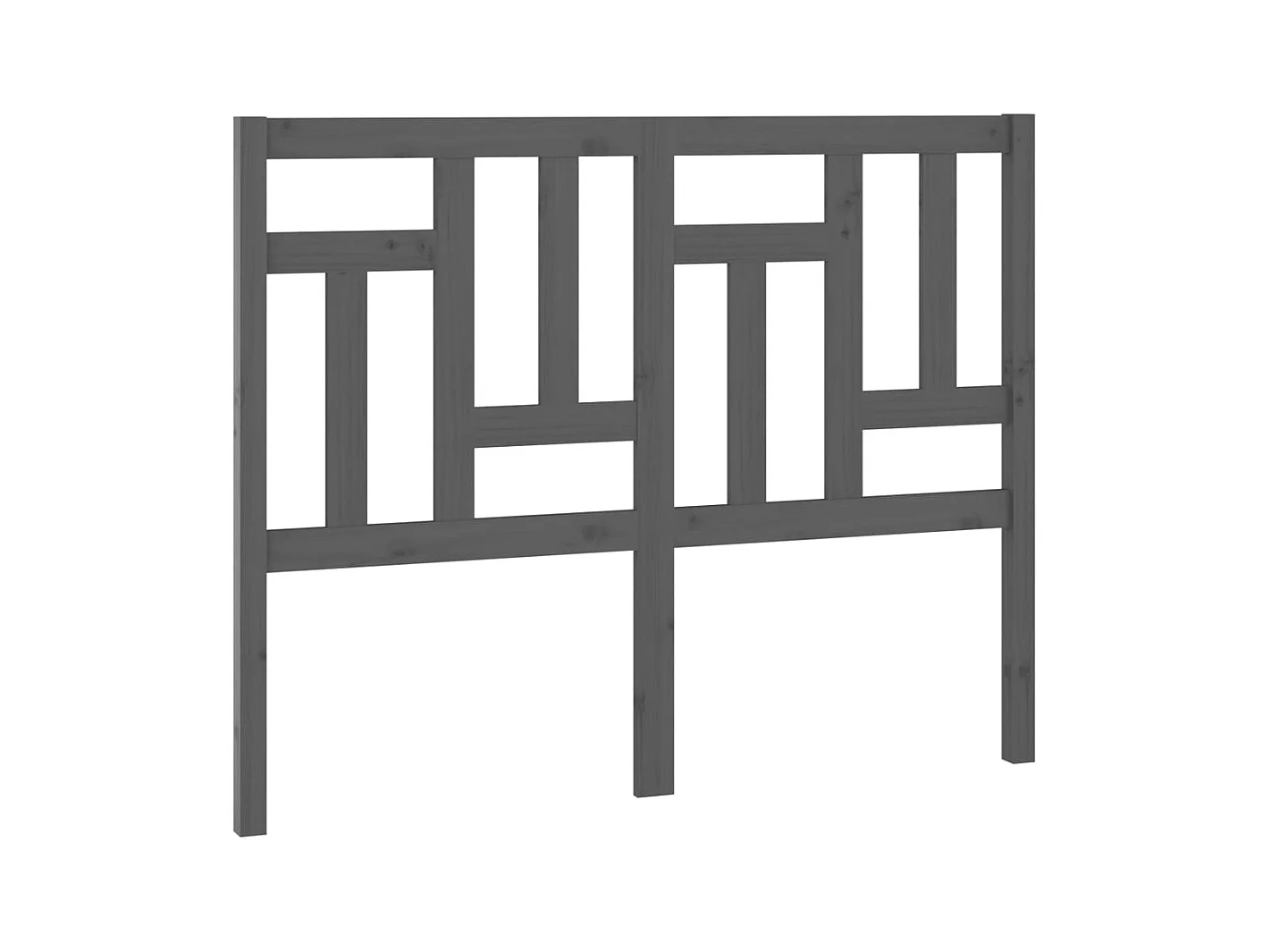 Tête de lit Gris 125,5x4x100 cm Bois massif de pin POI43093 BonneVie Meuble