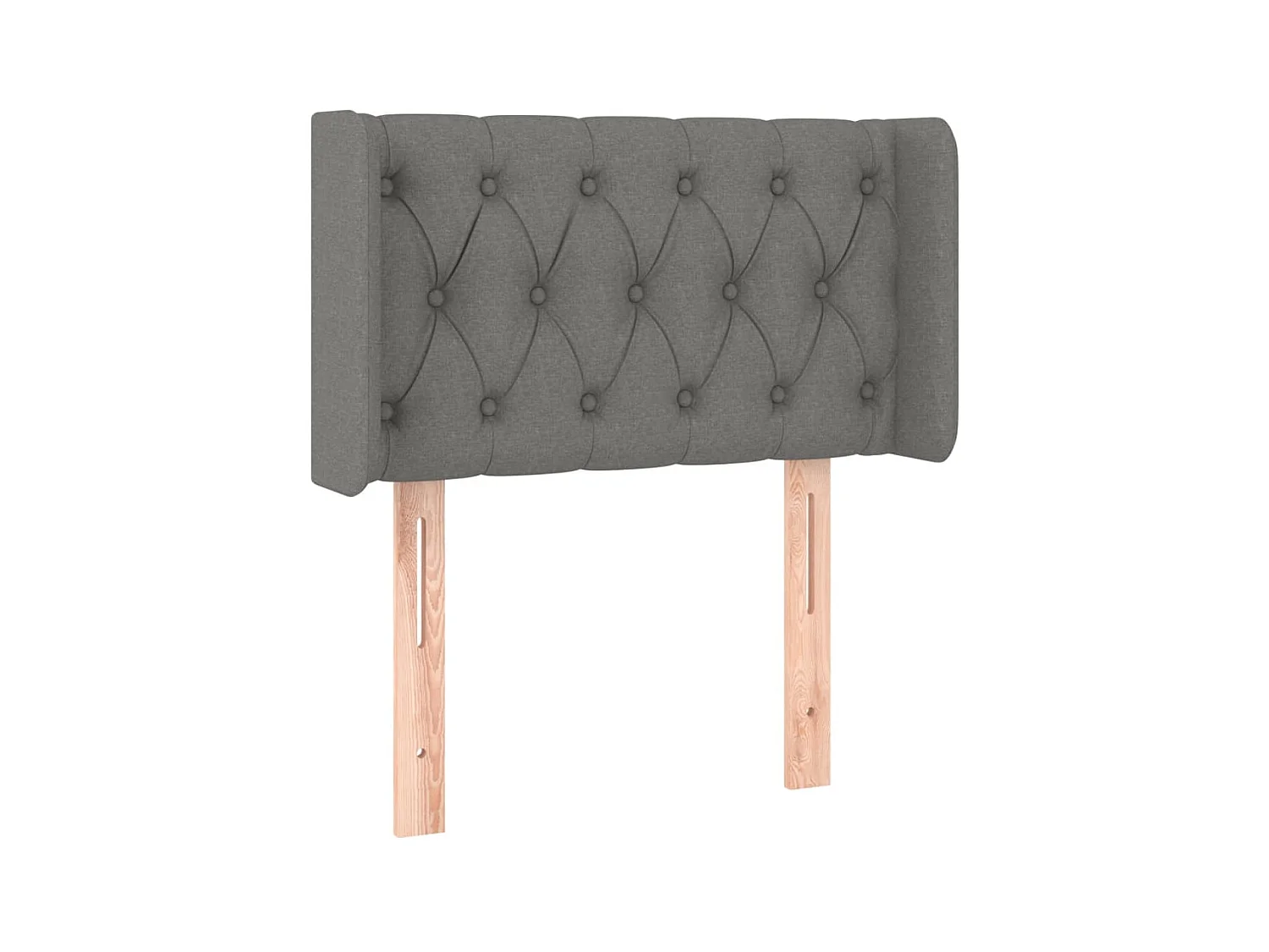 Testiera | Testata del letto ad Orecchio Grigio Scuro 83x16x78/88 cm in Tessuto