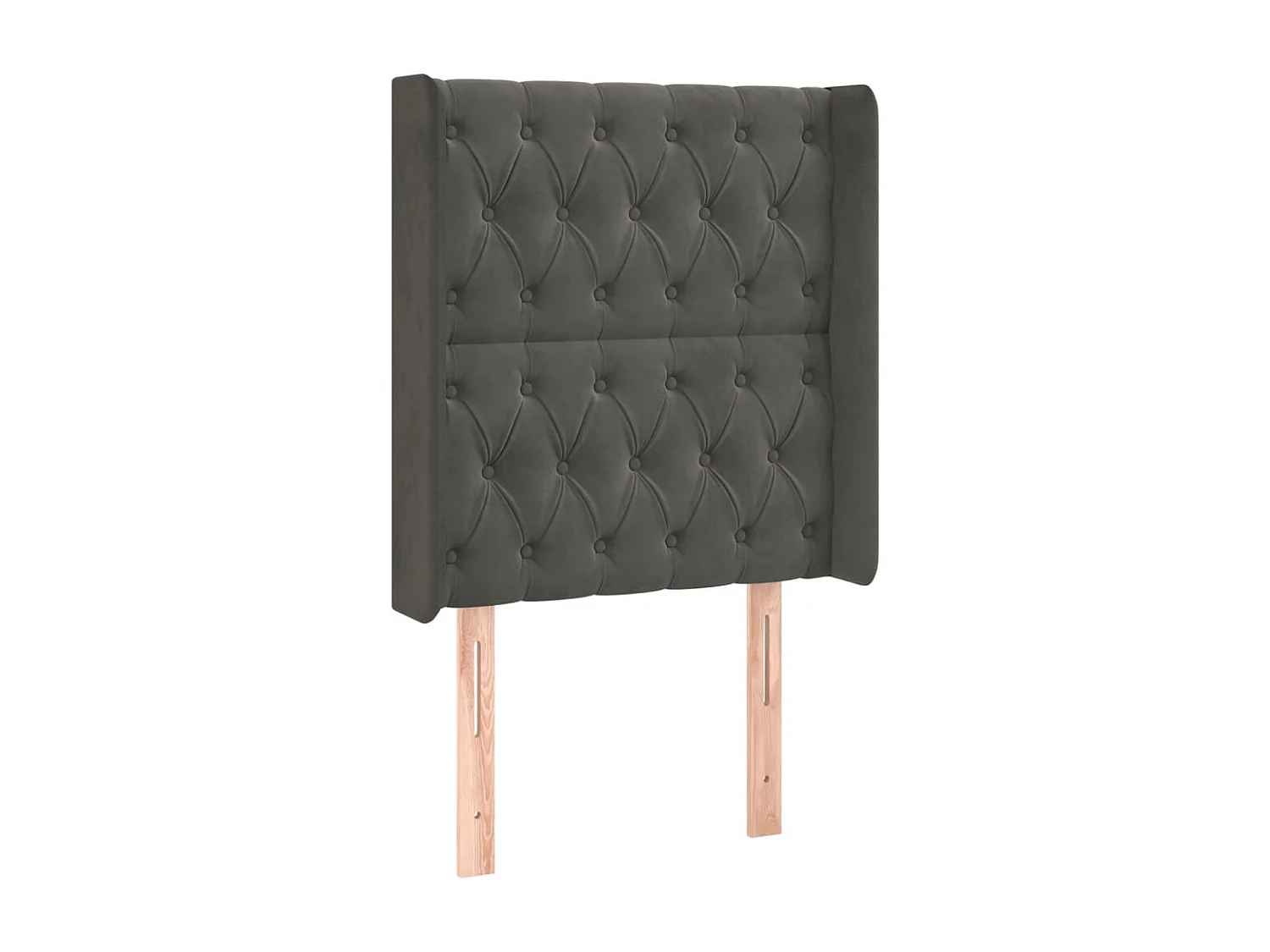 Tête de lit à LED Gris foncé 83x16x118/128 cm Velours POI57724 BonneVie Meuble