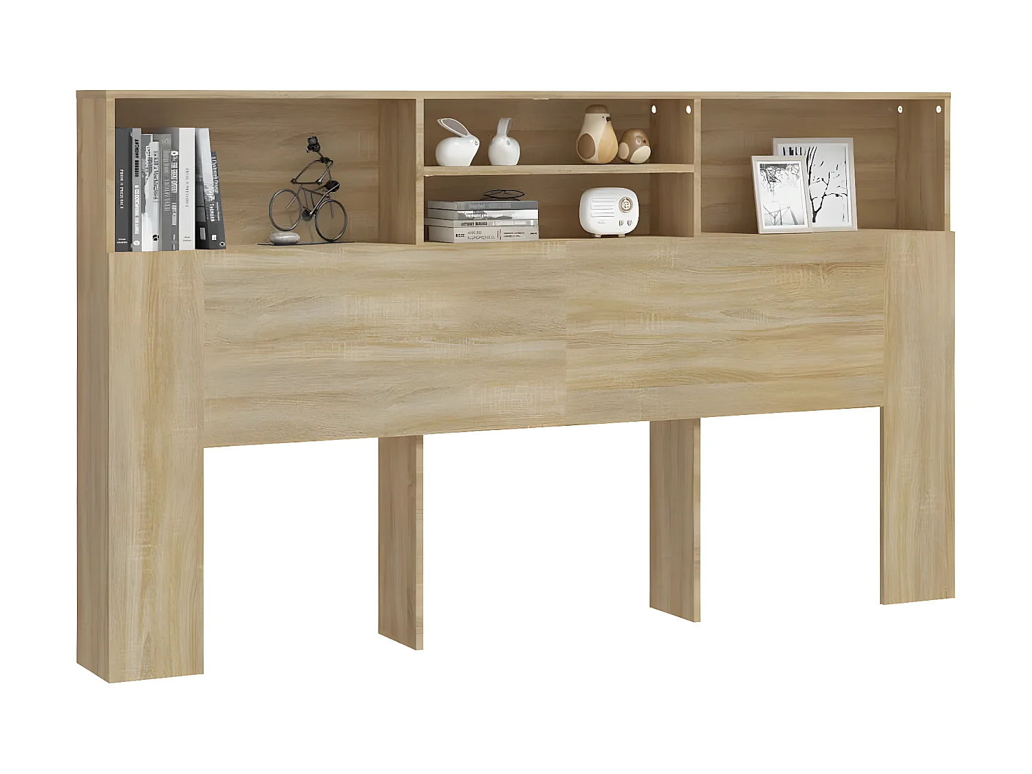 Armoire de tête de lit Chêne sonoma 180x19x103,5 cm POI57202 BonneVie Meuble