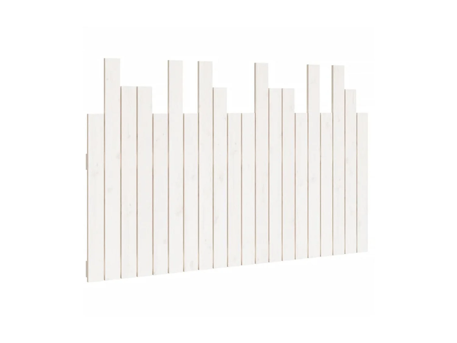 Tête de lit murale Blanc 127,5x3x80 cm Bois massif de pin POI13261 BonneVie Meuble