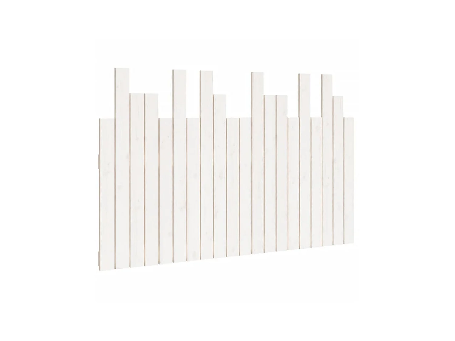 Testiera | Testata del letto da Parete Bianca 127,5x3x80 cm Legno Massello di Pino