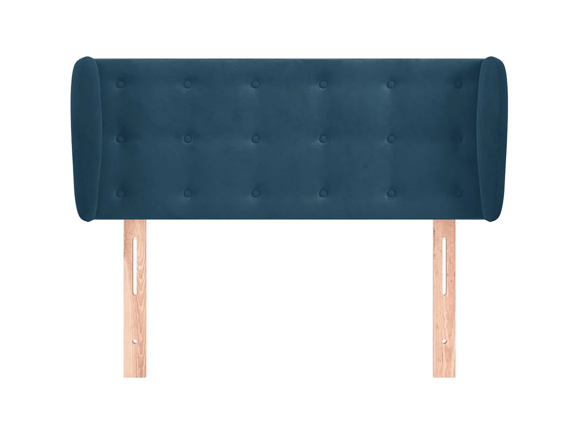 Hoofdbord met randen 93x23x78/88 cm fluweel donkerblauw NL925423