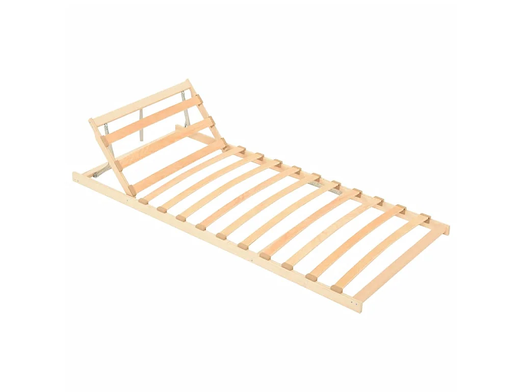 Sommier à lattes 13 lattes tête de lit réglable 70x200 cm POI44446 BonneVie Meuble