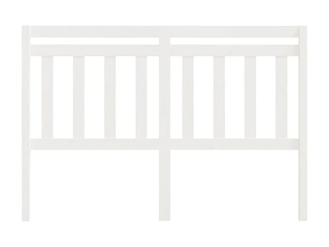 Tête de lit Blanc 156x4x100 cm Bois massif de pin POI34603 BonneVie Meuble