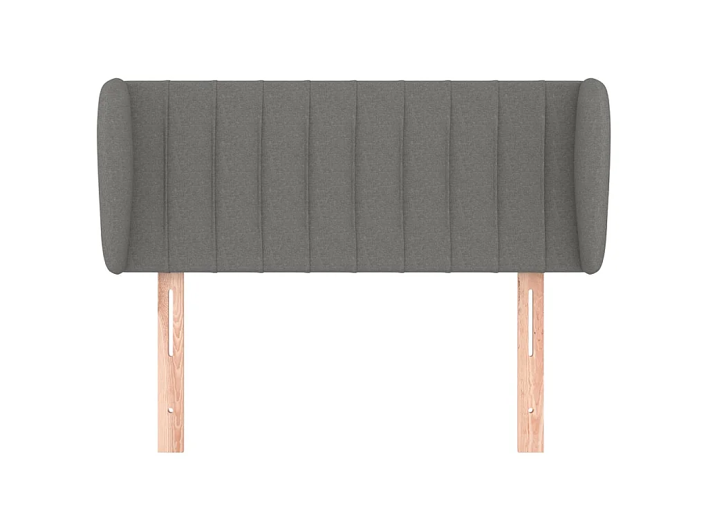 Tête de lit avec oreilles Gris foncé 103x23x78/88 cm Tissu POI11076 BonneVie Meuble