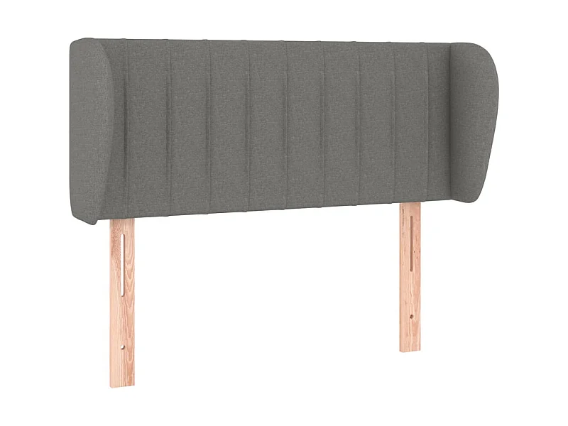 Tête de lit avec oreilles Gris foncé 103x23x78/88 cm Tissu POI11076 BonneVie Meuble
