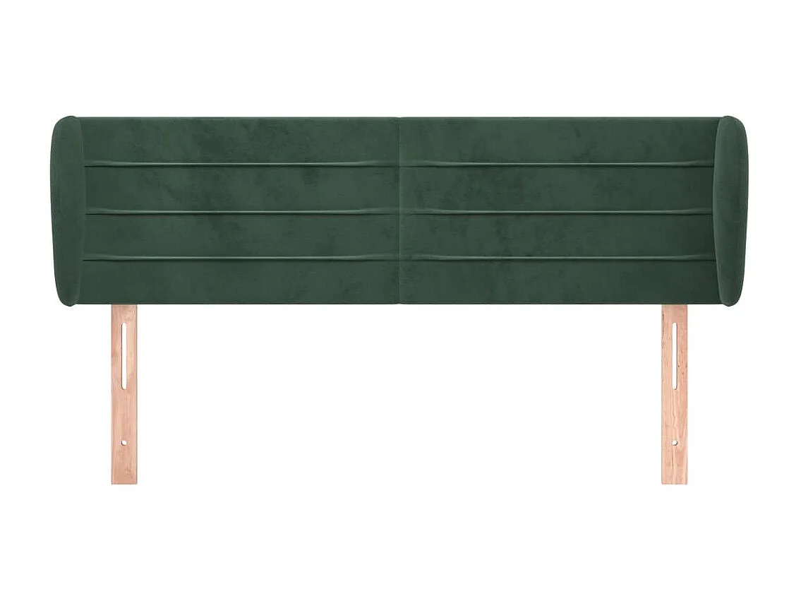 Cabecero de terciopelo verde oscuro 147x23x78/88 cm ES354021