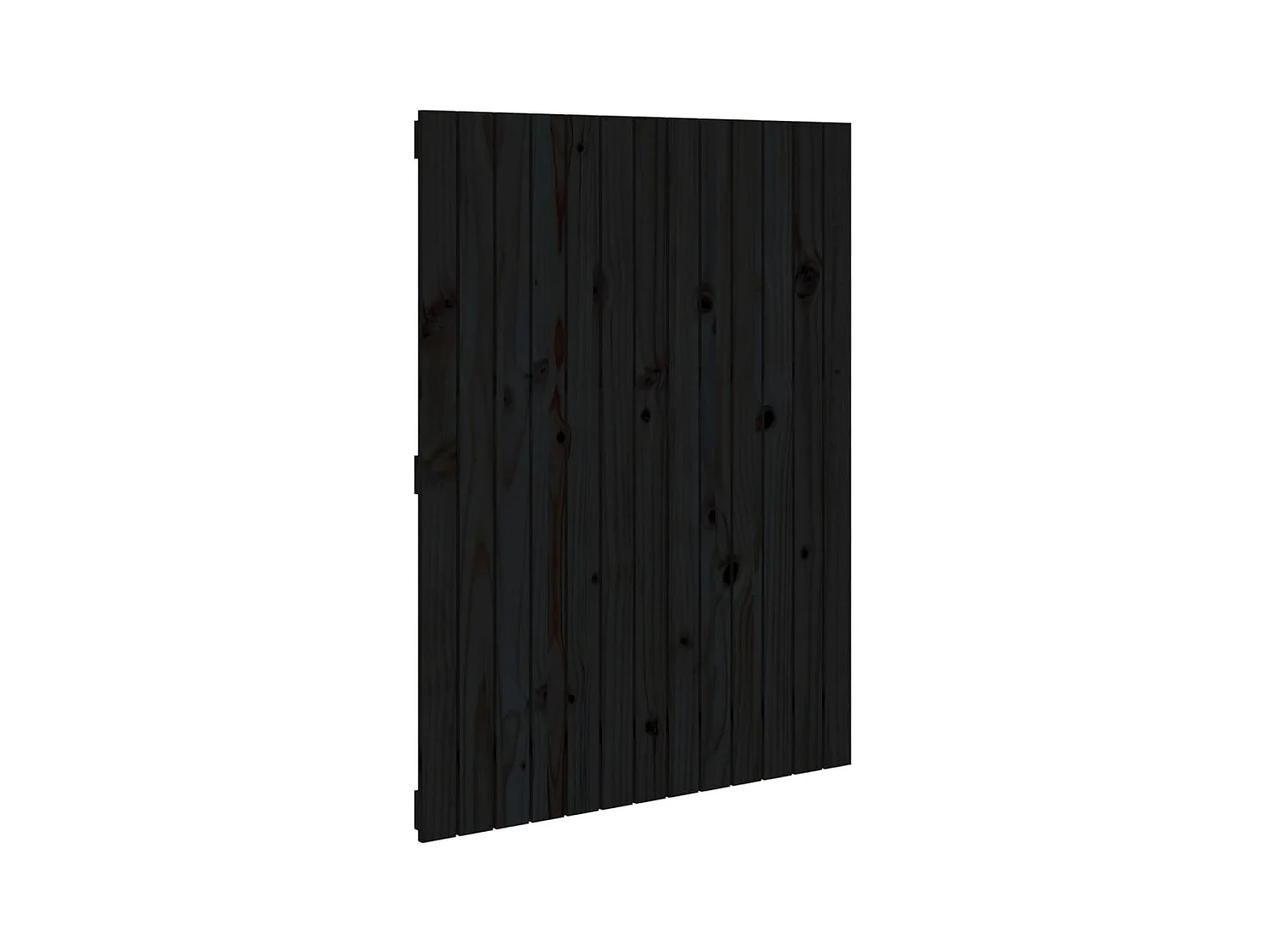 Tête de lit murale Noir 82,5x3x110 cm Bois massif de pin POI68118 BonneVie Meuble