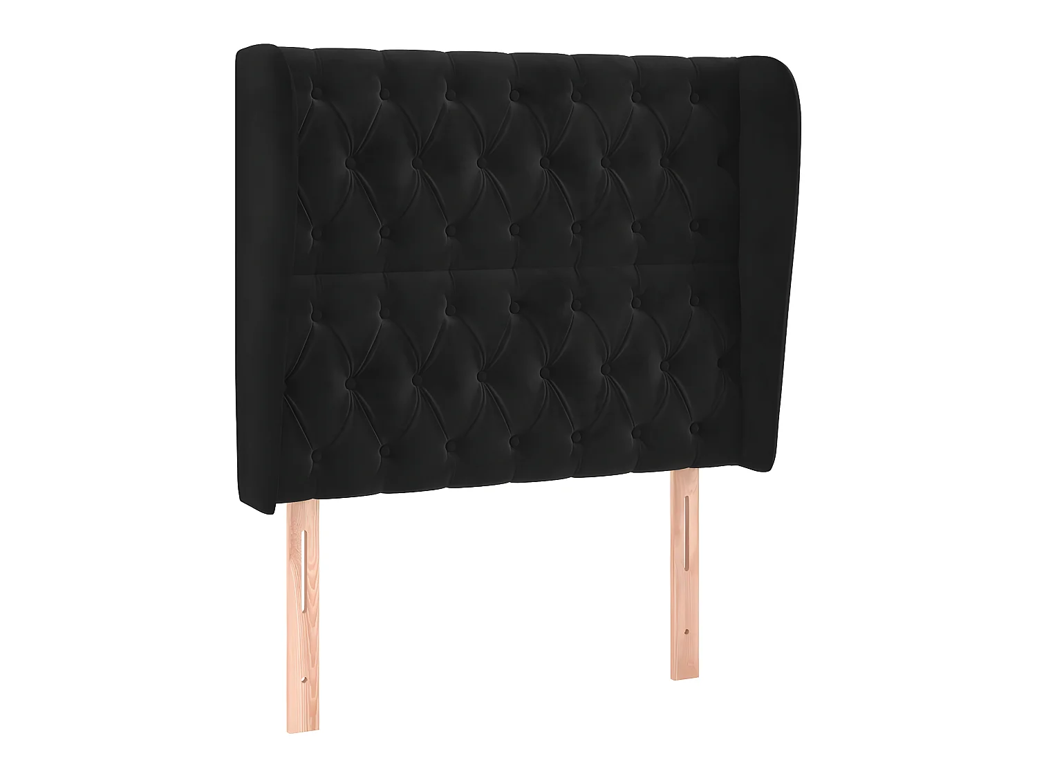 Tête de lit avec oreilles Noir 93x23x118,128 cm Velours LKC60006 BonneVie Meuble