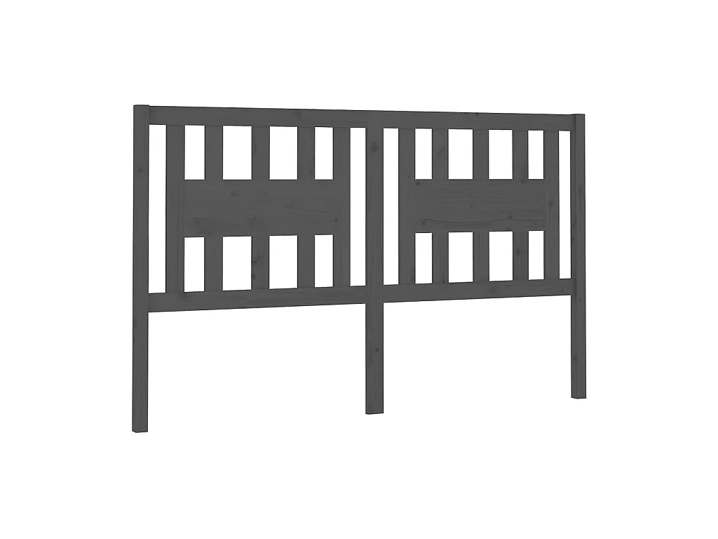 Testiera | Testata del letto per Letto Grigia 126x4x100cm in Legno Massello di Pino