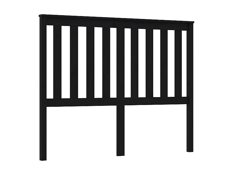 Testiera | Testata del letto per Letto Nera 126x6x101 cm in Legno Massello di Pino