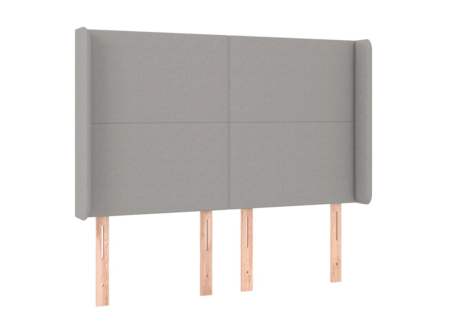 Kopfteil,Bettkopfteil mit Ohren Hellgrau 147x16x118/128 cm Stoff -gkd381452