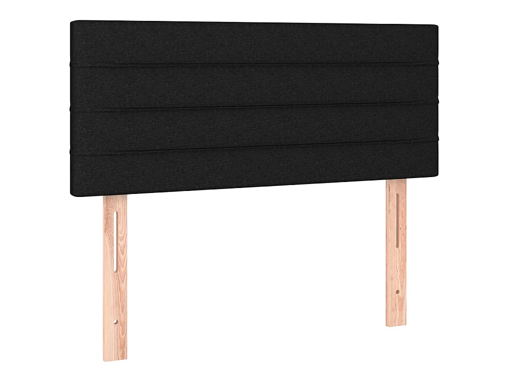 Cabeceira de cama c/ luzes LED tecido 90x5x78/88 cm preto PT722626