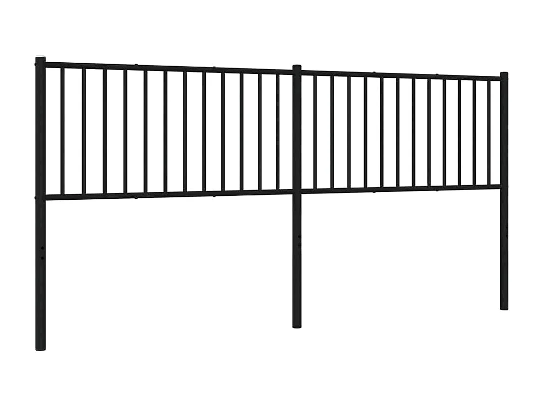 Tête de lit métal noir 193 cm POI27310 BonneVie Meuble