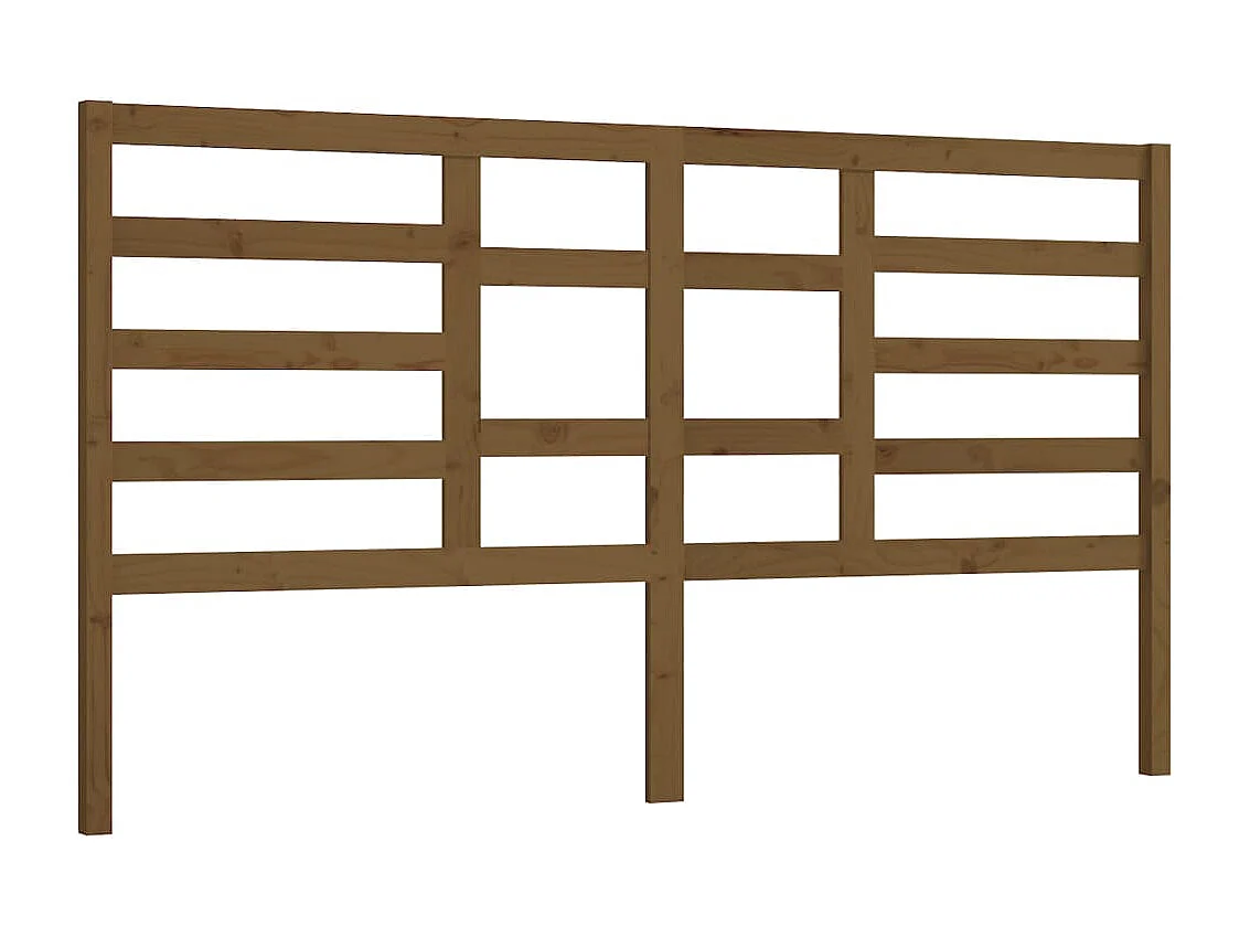 Tête de lit Marron miel 206x4x104 cm Bois massif de pin POI66701 BonneVie Meuble