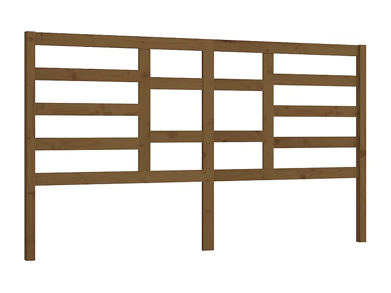 Hoofdbord 206x4x104 cm massief grenenhout honingbruin NL197625