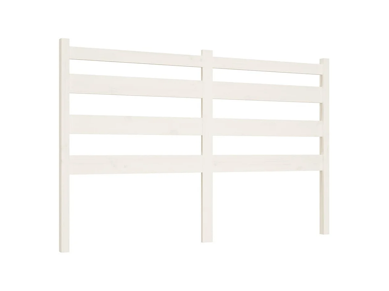 Tête de lit Blanc 206x4x100 cm Bois massif de pin POI59862 BonneVie Meuble