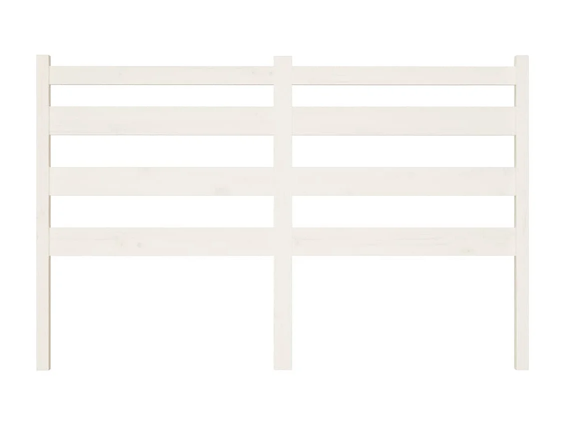 Hoofdbord 206x4x100 cm massief grenenhout wit NL946743