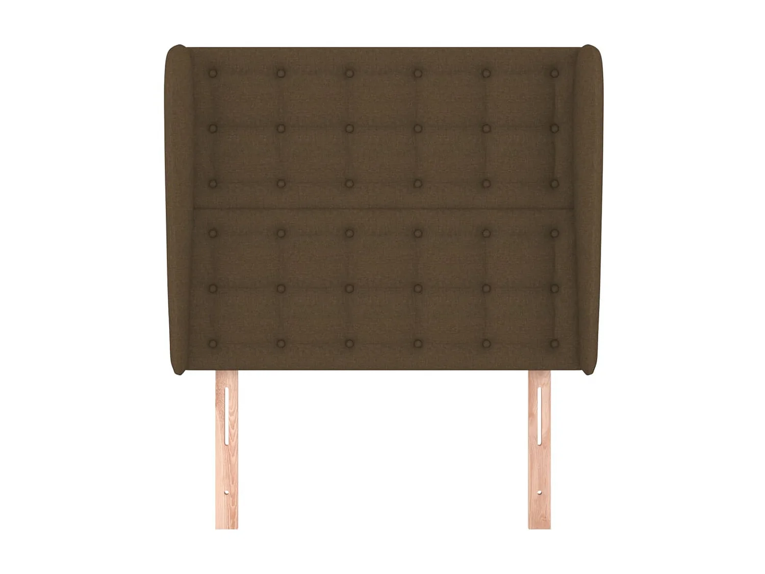 Tête de lit avec oreilles Marron foncé 93x23x118/128 cm Tissu POI60910 BonneVie Meuble