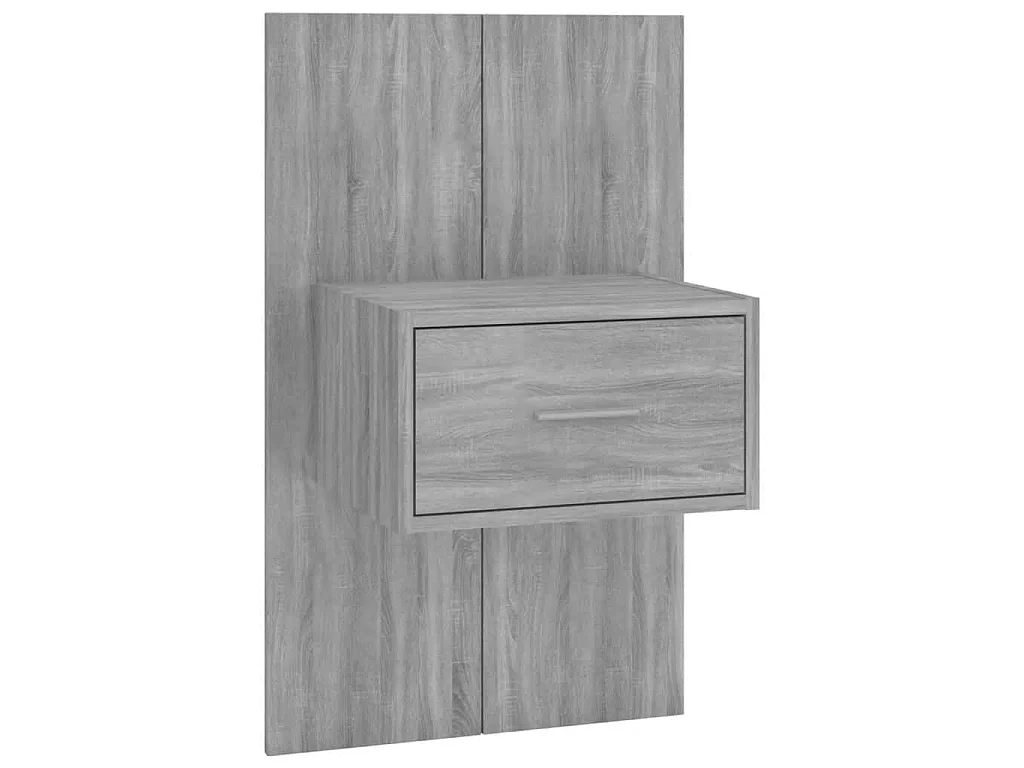 Tête de lit avec armoires sonoma gris Bois d'ingénierie POI65071 BonneVie Meuble