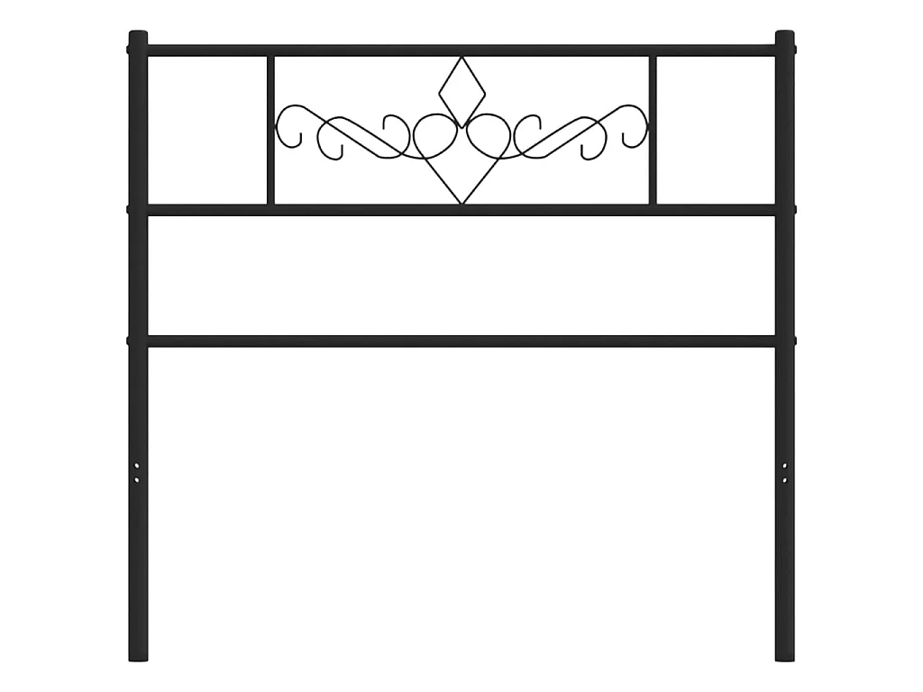 Cabeceira de cama 90 cm metal preto PT584208