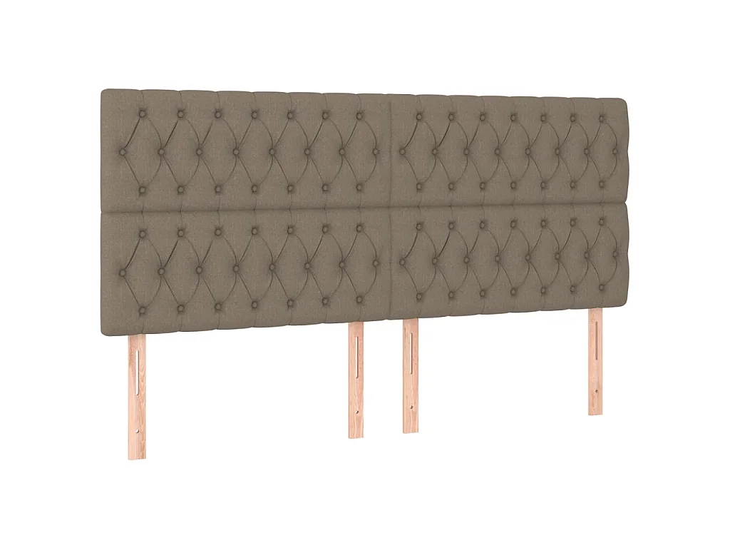 Hoofdbord LED 200x7x118/128 cm stof taupe NL280516