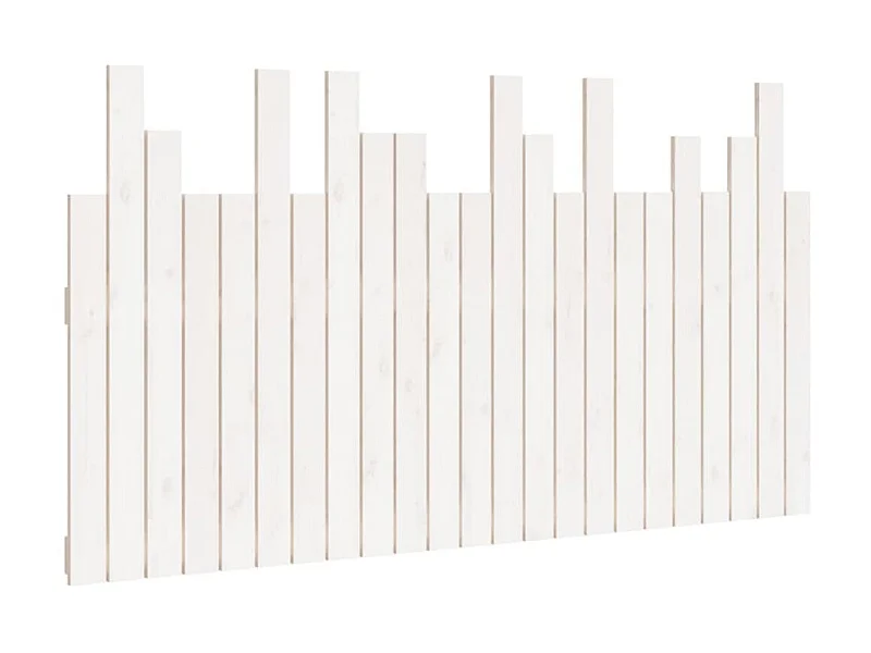 Cabecero de cama pared madera maciza pino blanco 146,5x3x80 cm ES15275