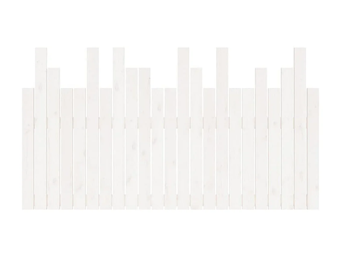 Tête de lit murale Blanc 146,5x3x80 cm Bois massif de pin POI83781 BonneVie Meuble