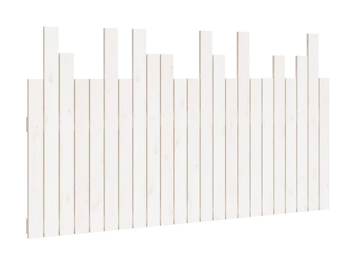 Hoofdbord wandmontage 146,5x3x80 cm massief grenenhout wit NL634034