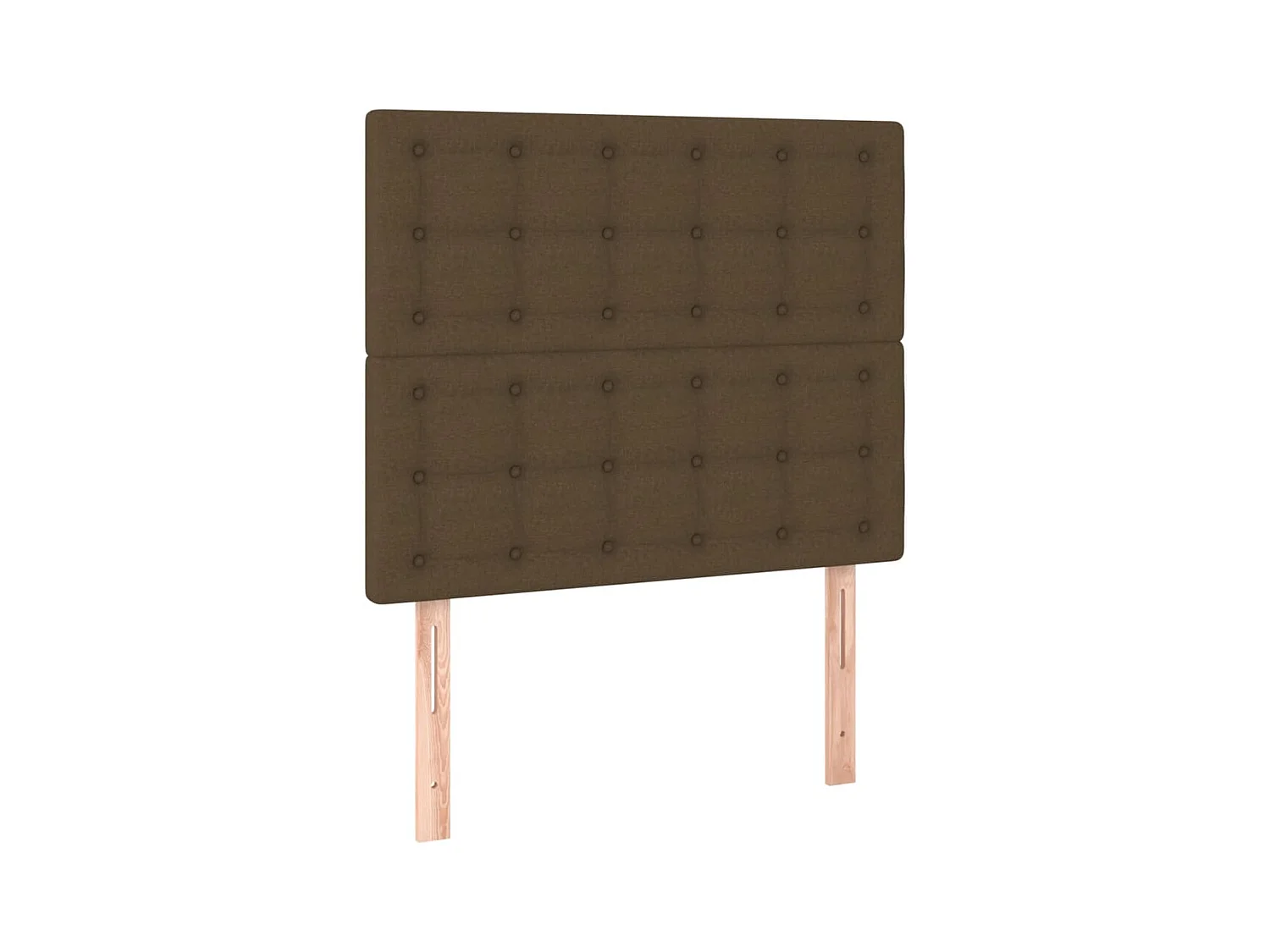 Têtes de lit 2 pcs Marron Foncé 80x5x78/88 cm Tissu POI63420 BonneVie Meuble