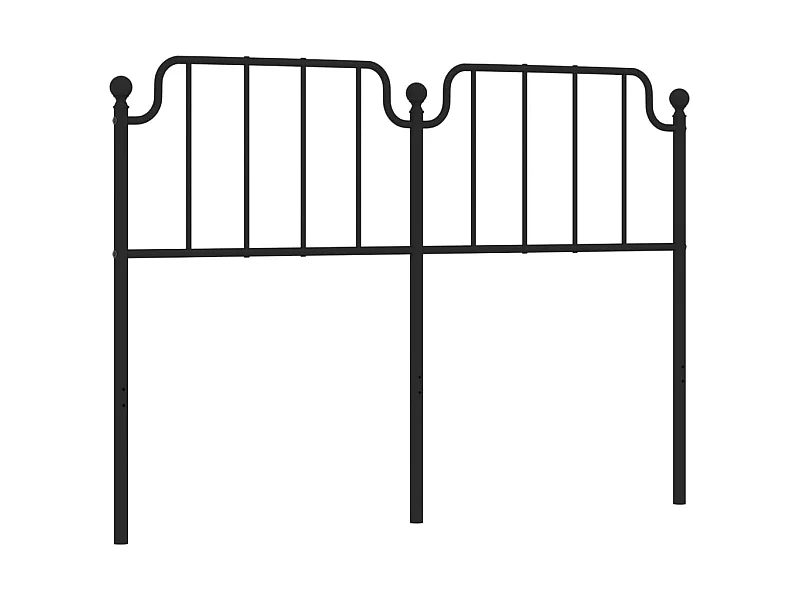 Testiera | Testata del letto in Metallo Nero 160 cm