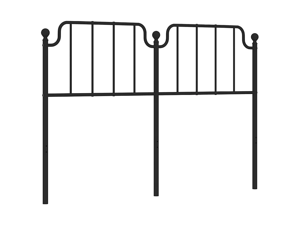 Tête de lit métal noir 160 cm POI36716 BonneVie Meuble