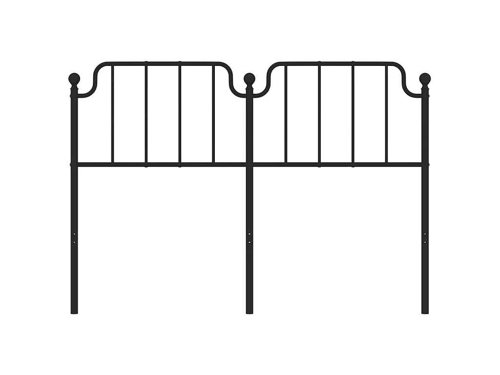 Tête de lit métal noir 160 cm POI36716 BonneVie Meuble