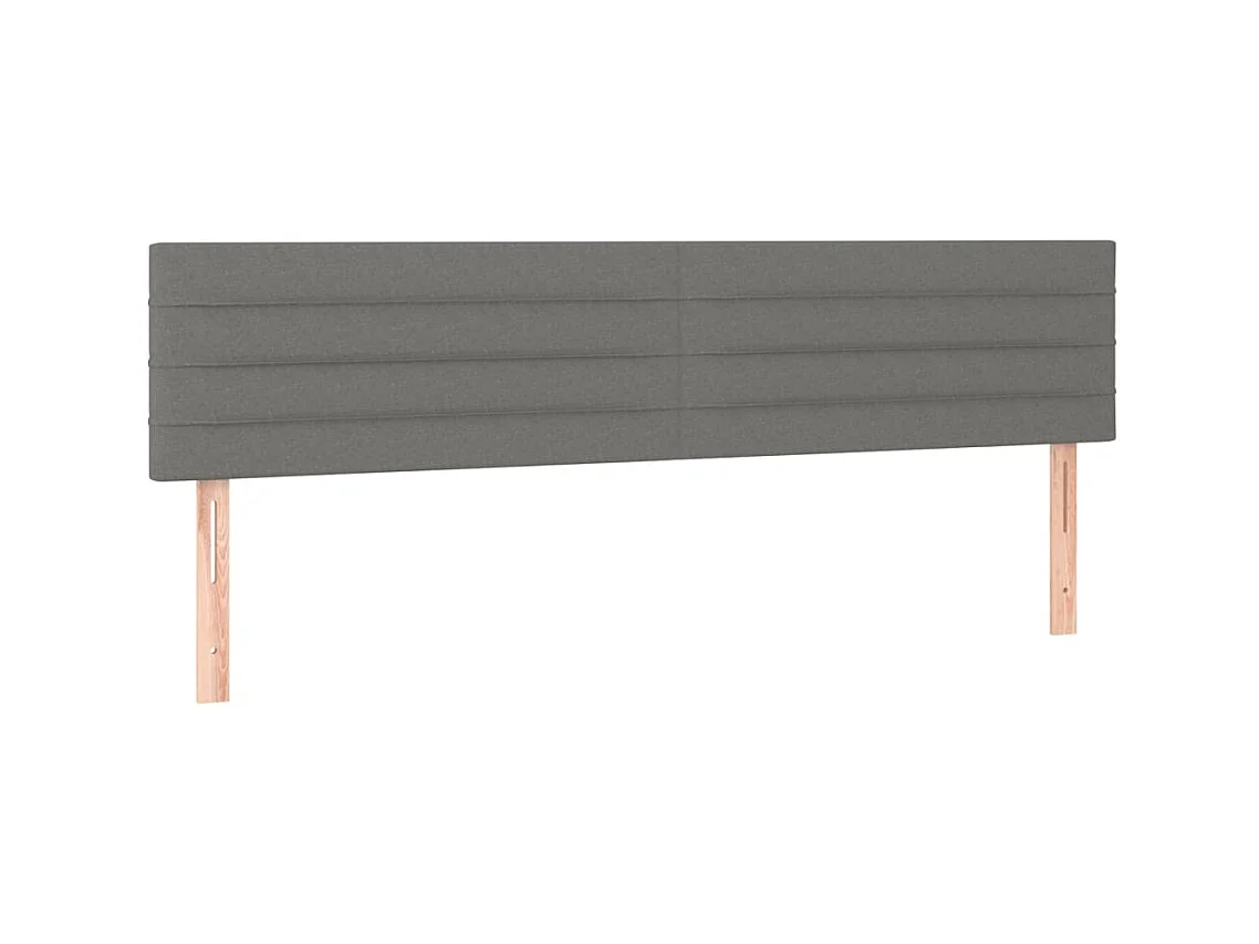 Testiere | Testate del letto 2 pz Grigio Scuro 80x5x78/88 cm in Tessuto