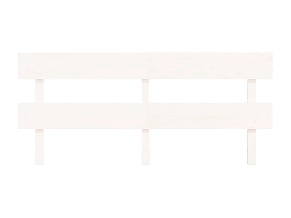 Tête de lit Blanc 184x3x81 cm Bois massif de pin POI82461 BonneVie Meuble