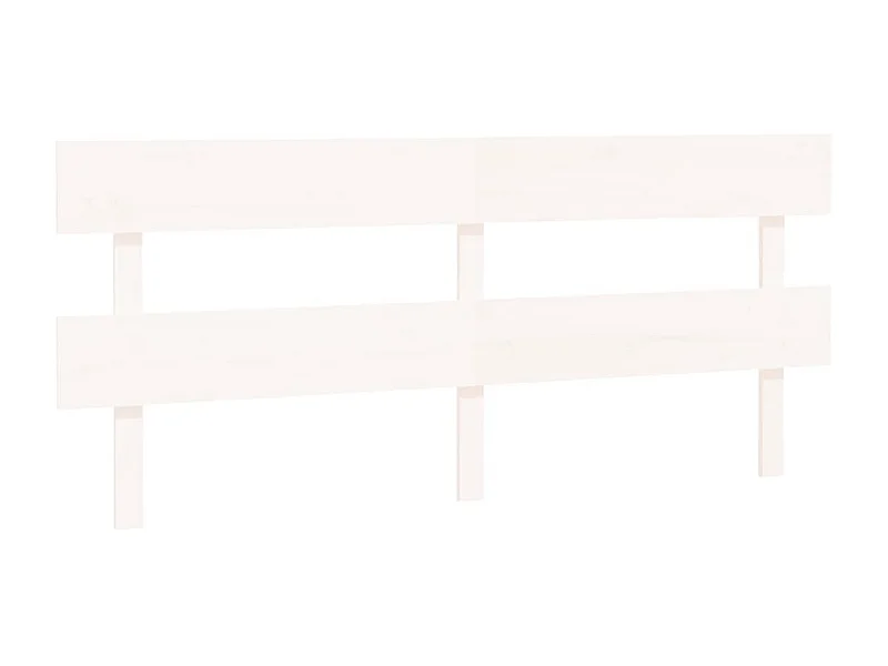 Tête de lit Blanc 184x3x81 cm Bois massif de pin POI82461 BonneVie Meuble