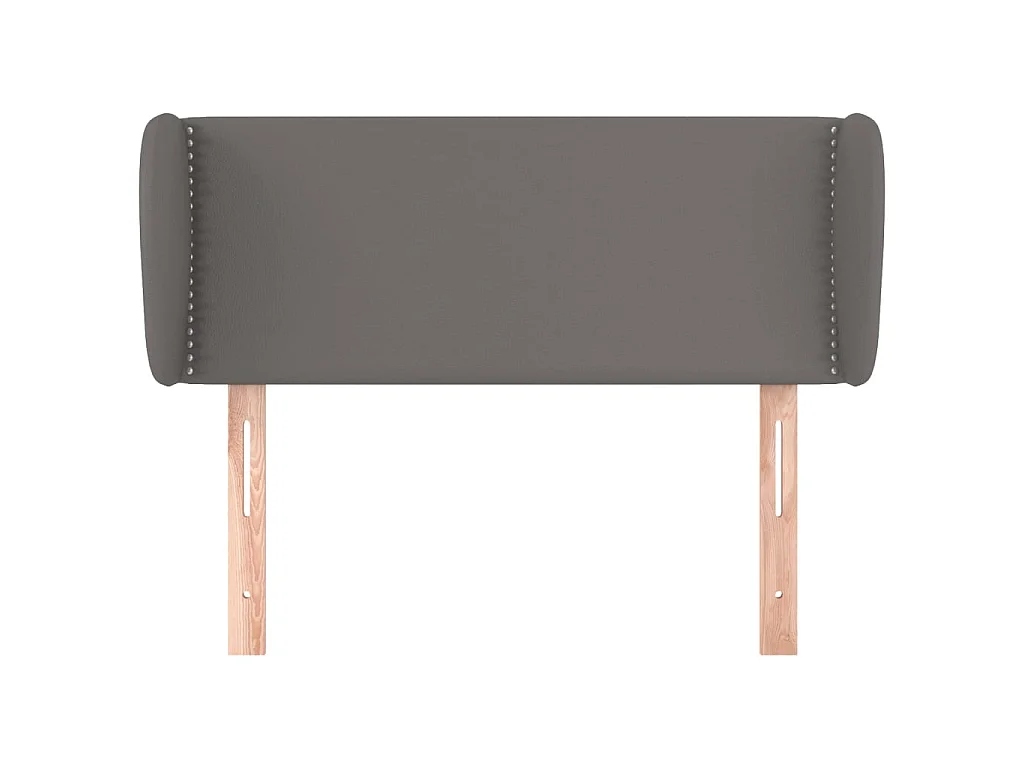 Tête de lit avec oreilles Gris 93x23x78/88 cm Similicuir POI90907 BonneVie Meuble