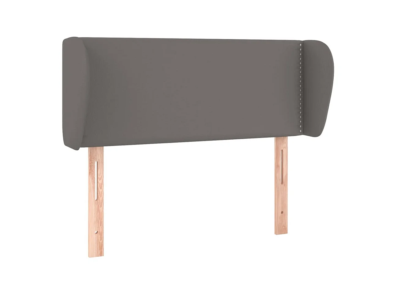 Tête de lit avec oreilles Gris 93x23x78/88 cm Similicuir POI90907 BonneVie Meuble