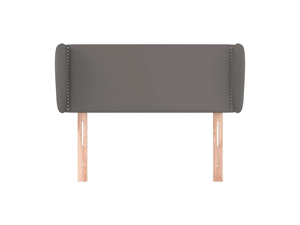 Kopfteil,Bettkopfteil mit Ohren Grau 93x23x78/88 cm Kunstleder -gkd750742