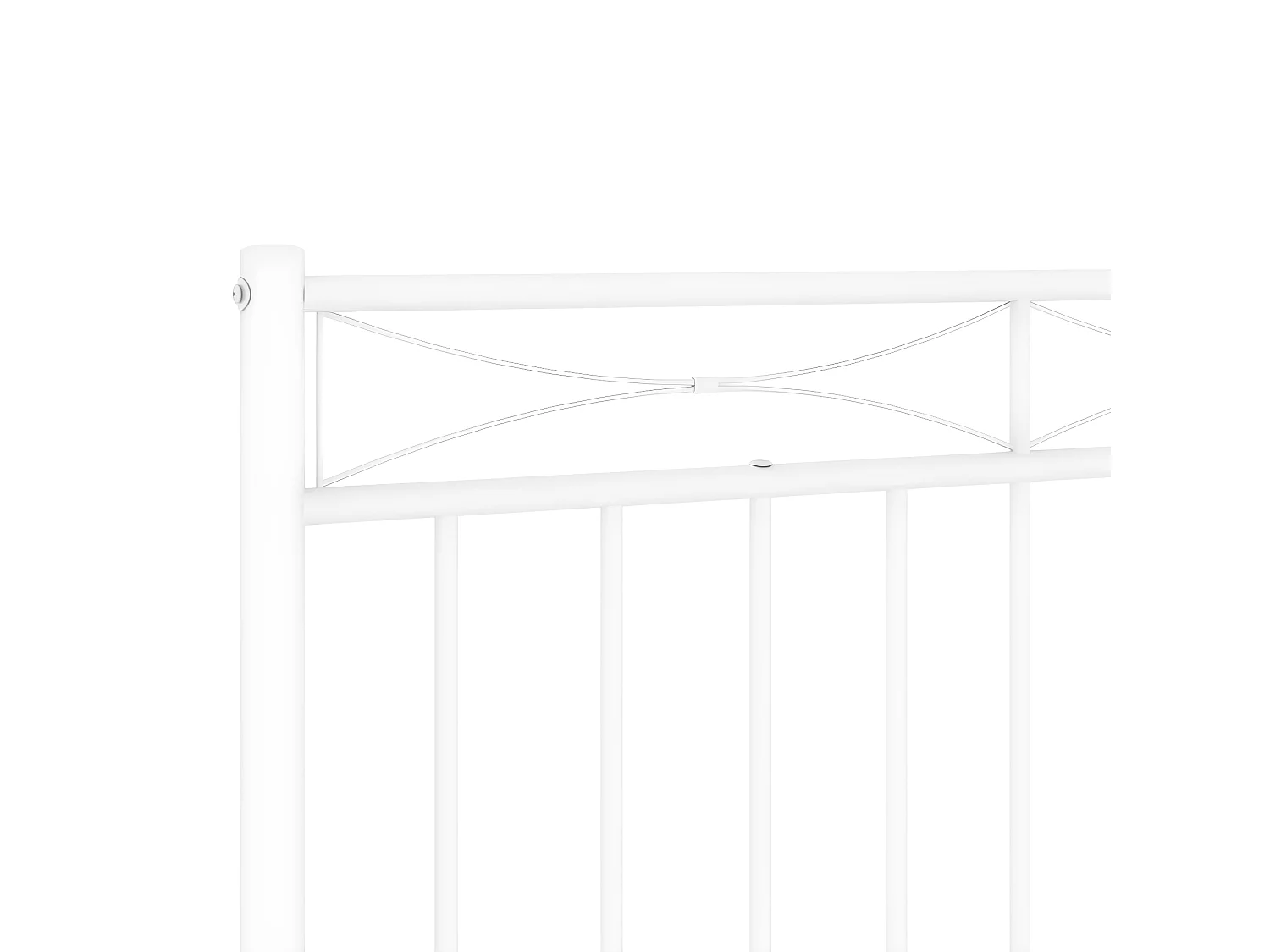 Kopfteil,Bettkopfteil Metall Weiß 90 cm -gkd870395