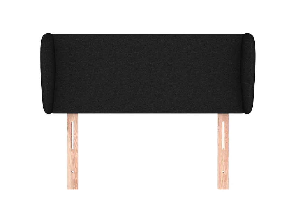 Tête de lit avec oreilles Noir 93x23x78/88 cm Tissu POI18603 BonneVie Meuble