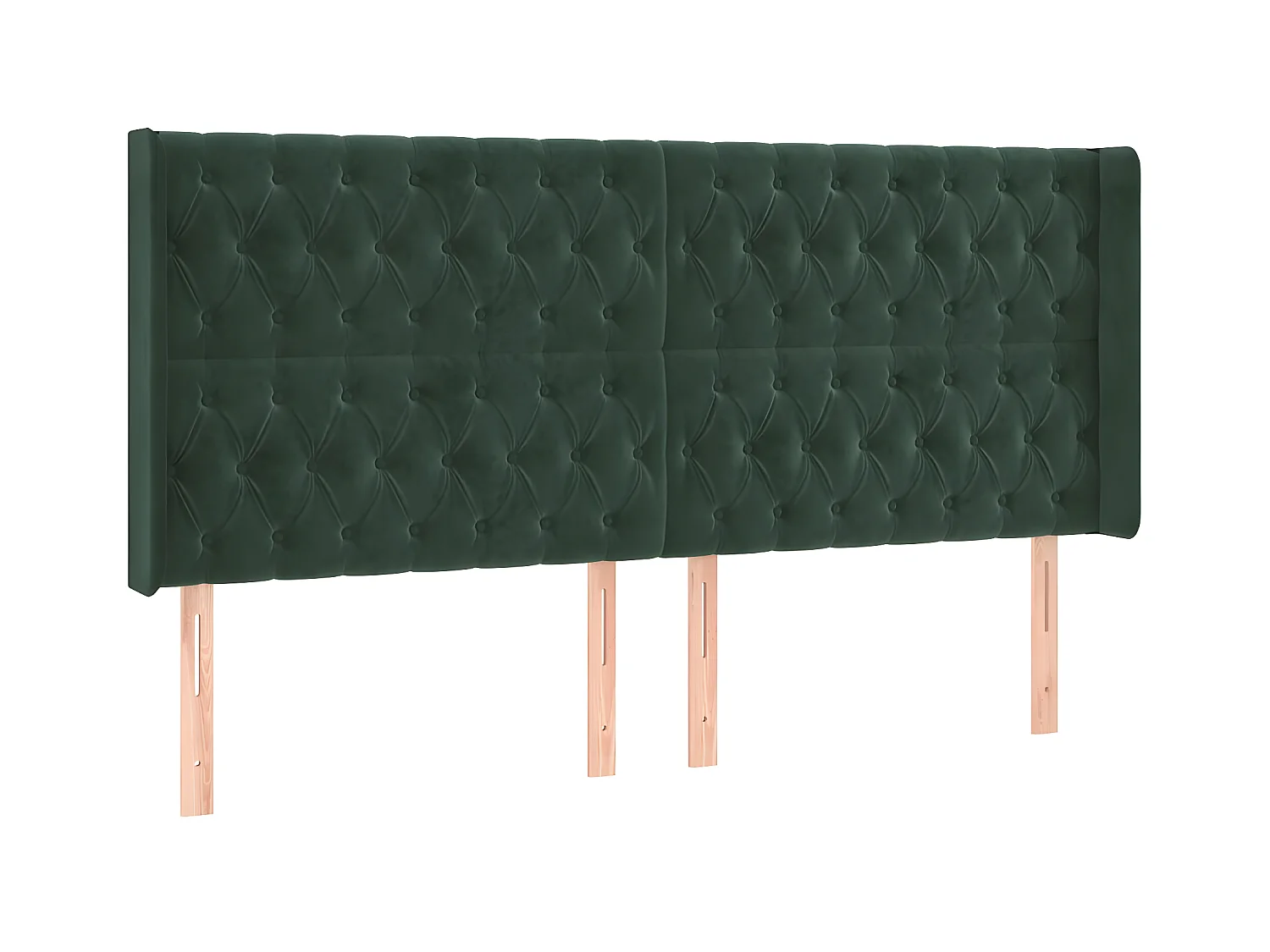 Tête de lit avec oreilles Vert foncé 183x16x118,128 cm Velours LKC46668 BonneVie Meuble