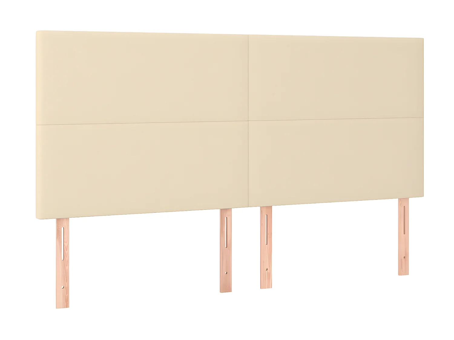 4 pcs Têtes de lit Crème 100x5x78/88 cm Tissu POI33812 BonneVie Meuble